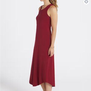 Nine Britton Kathy Knit Ribbed Midi Dress   - Burgundy Red XL (NWT)